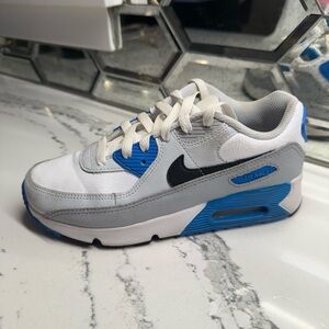 Nike Air Max Kids' Sneakers - White, Gray, and Blue